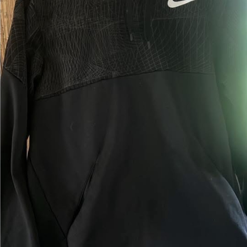 Nike Black Hoodie with Geometric Design